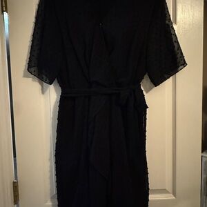 Elegant Black Wrap Dress